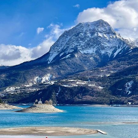 Joli T2 - Vue Sur Lac - 5 Min Du Plan D'Eau D'Embrun Baratier Exterior foto